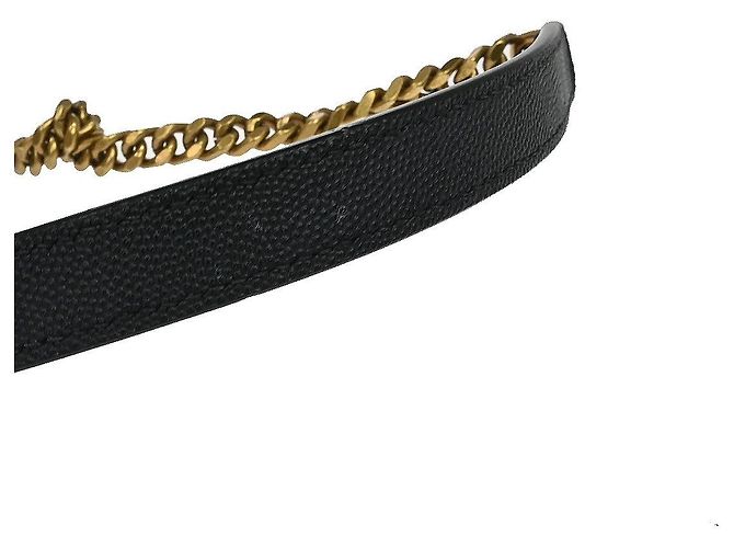 Saint Laurent Vinyle Round Camera Matelasse Chevron Leather Nero - vista 6