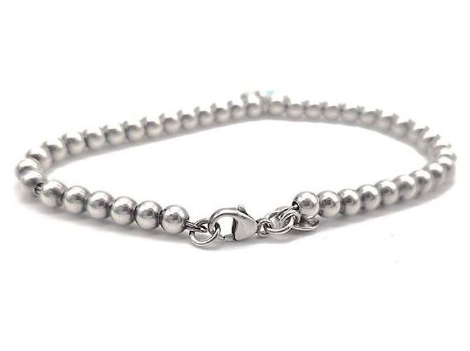 Tiffany & Co Bracciale a perle con ciondolo cuore Return to Heart in argento - vista 7