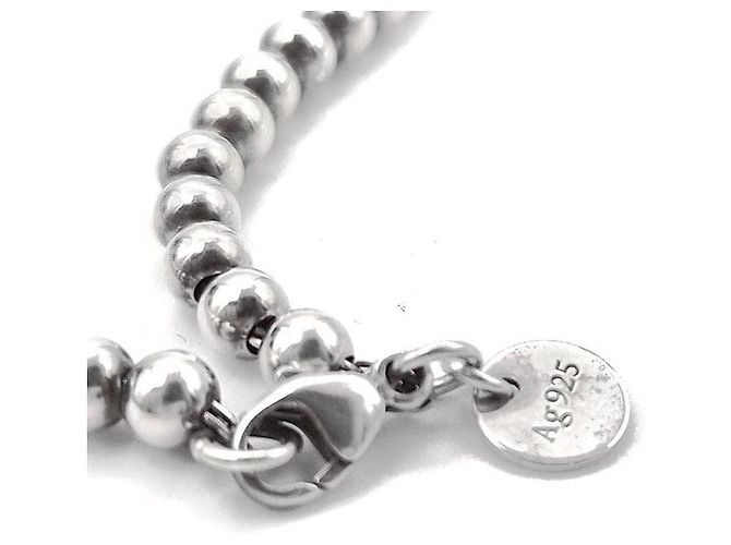 Tiffany & Co Bracciale a perle con ciondolo cuore Return to Heart in argento - vista 8