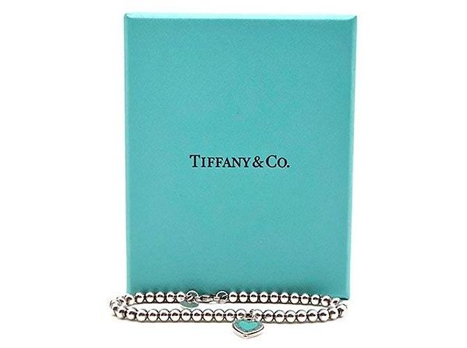 Tiffany & Co Bracciale a perle con ciondolo cuore Return to Heart in argento - vista 9