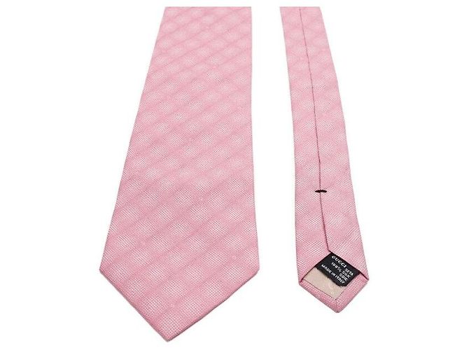 Gucci Cravatta in seta trapuntata rosa - vista 3