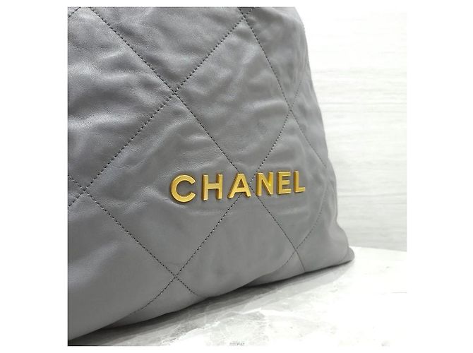 Chanel Zaino Medium in vitello grigio scuro Marrone - vista 5