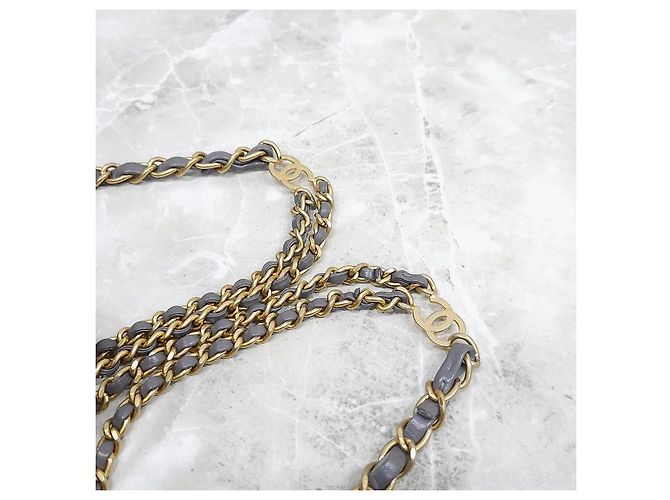 Chanel Zaino Medium in vitello grigio scuro Marrone - vista 7