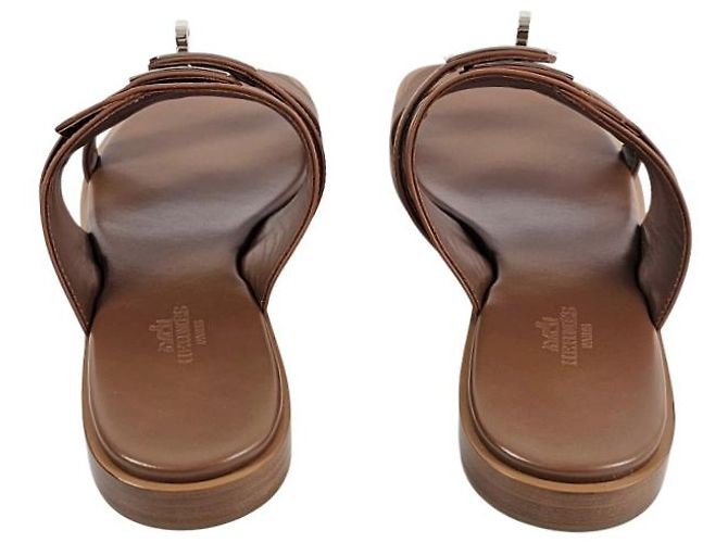 Hermès Sandali ciabatte Kelly da donna Gold D'oro - vista 13