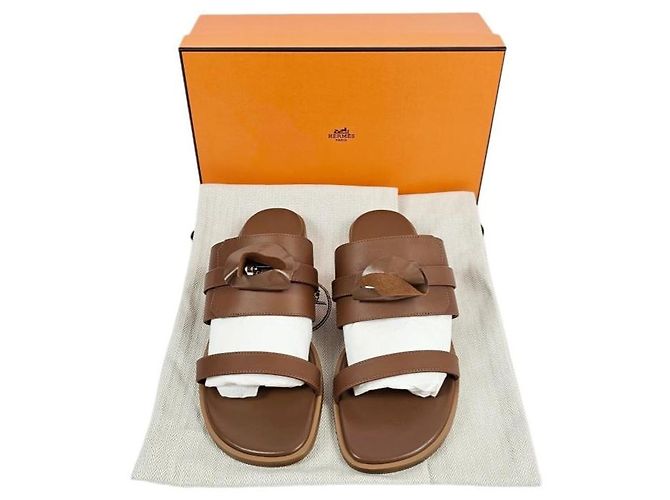 Hermès Sandali ciabatte Kelly da donna Gold D'oro - vista 17