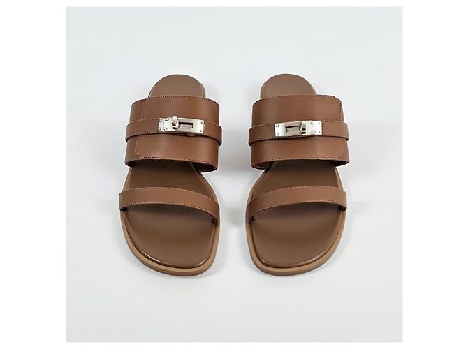 Hermès Sandali ciabatte Kelly da donna Gold D'oro - vista 7