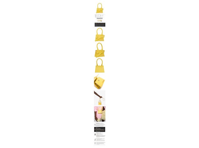 Jacquemus Mini Borsa Le Chiquito Logo Dorato Giallo - vista 2