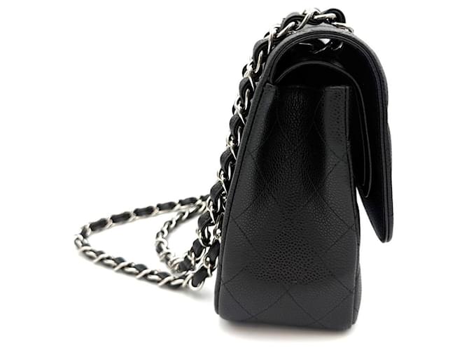 Chanel Classic Large Caviar Black Nero - vista 3
