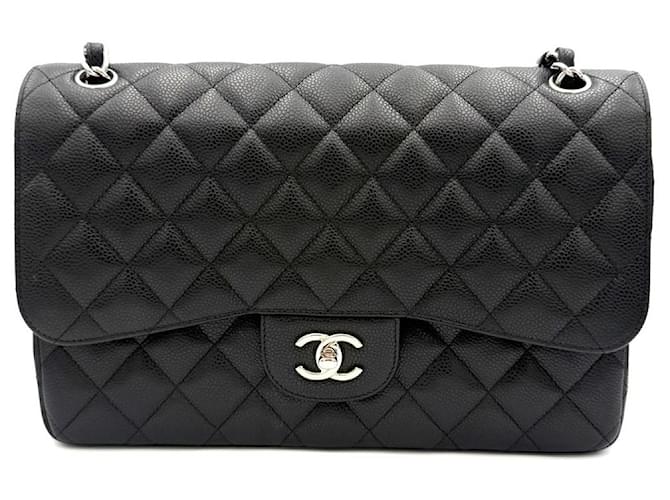 Chanel Classic Large Caviar Black Nero - vista 4
