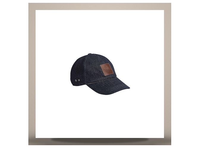 Dior Gorra Label Deep Blue de denim de algodón - vista 3
