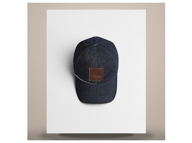 Dior Gorra Label Deep Blue de denim de algodón - vista 4