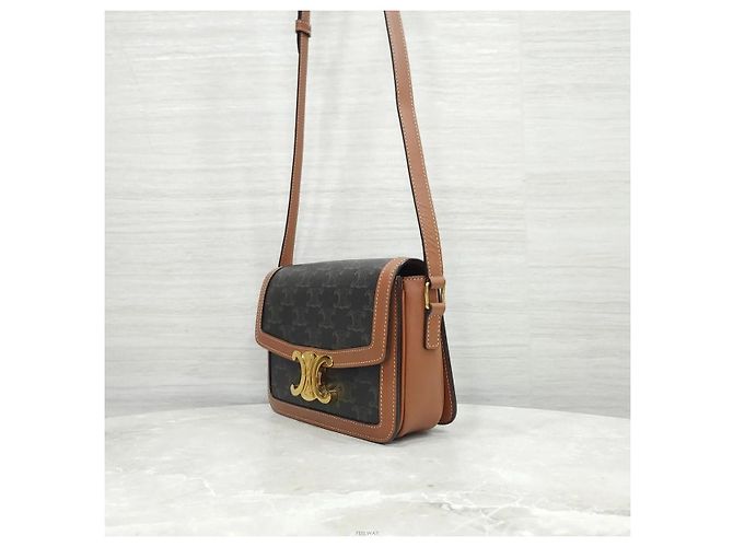Céline Umhängetasche aus Canvas Tan - Ansicht 2