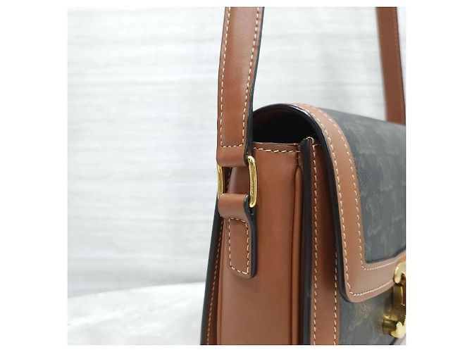 Céline Umhängetasche aus Canvas Tan - Ansicht 4