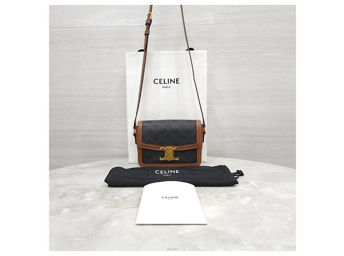 Céline Umhängetasche aus Canvas Tan - Ansicht 9