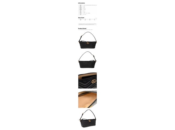 Gucci Sac à épaule GG Marmont Matelassé Black AABZB Noir - vue 2