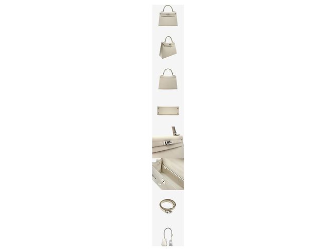 Hermès Kelly Epsom Clé 28 Bianco - vista 3