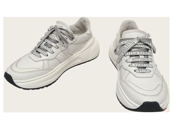 Bottega Veneta Sneakers Speedster in pelle bianca Bianco - vista 3
