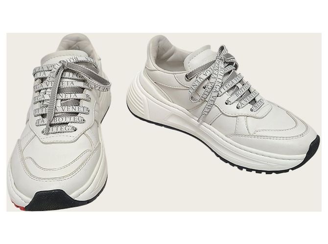 Bottega Veneta Sneakers Speedster in pelle bianca Bianco - vista 4