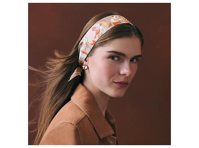 Hermès Foulard in seta Twilly da donna Marrone - vista 3