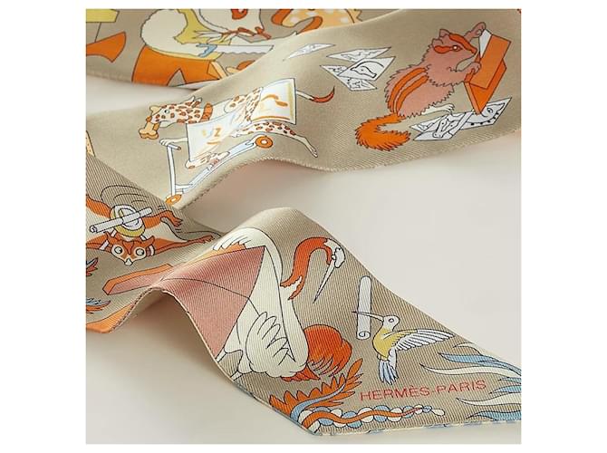 Hermès Foulard in seta Twilly da donna Marrone - vista 4