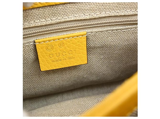 Gucci Interlocking Chain Leather Small Gelb - Ansicht 4