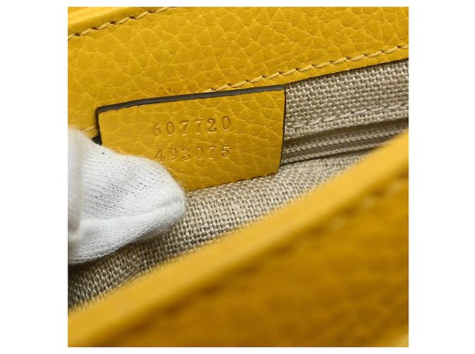 Gucci Interlocking Chain Leather Small Gelb - Ansicht 5