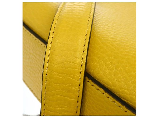 Gucci Interlocking Chain Leather Small Gelb - Ansicht 6