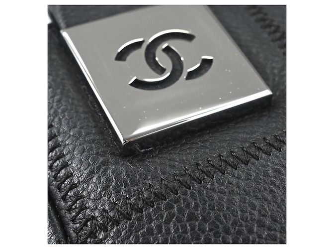 Borsa Chanel Square Stitch Caviar Medium Nero - vista 5