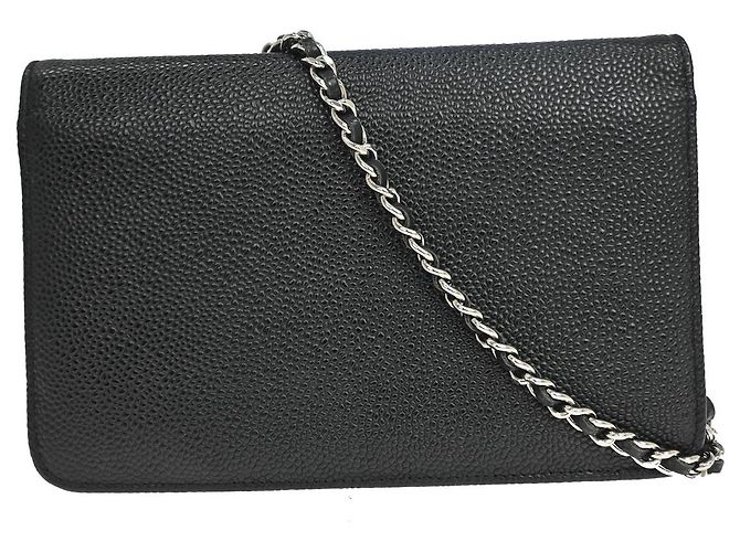 Chanel Timeless Wallet on Chain Caviar Nero - vista 2