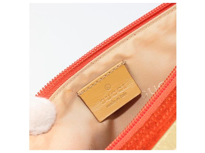 Gucci Vintage Suede Small Arancione - vista 6