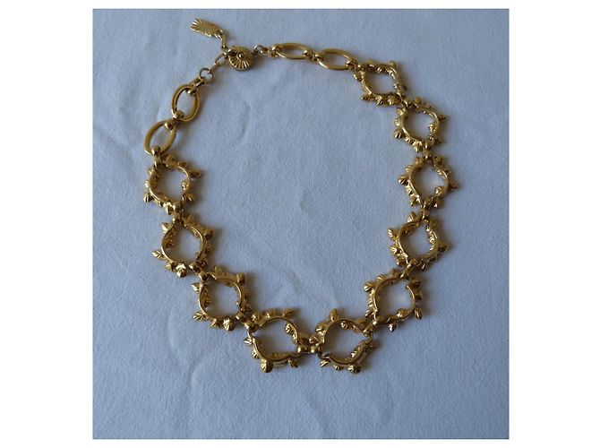 Collana Yves Saint Laurent in metallo dorato e pietre multicolore D'oro - vista 6