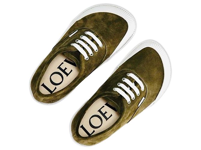 Sneakers LOEWE Terra Vulca Colore Verde Oliva - vista 3