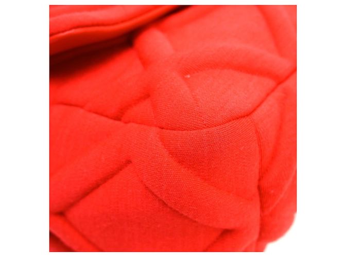 Chanel 19 Flap Quilted Jersey Medium Rosso - vista 7