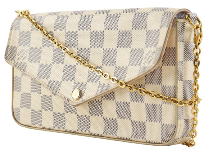 Louis Vuitton Pochette Felicie Damier Large Blanco - vista 2