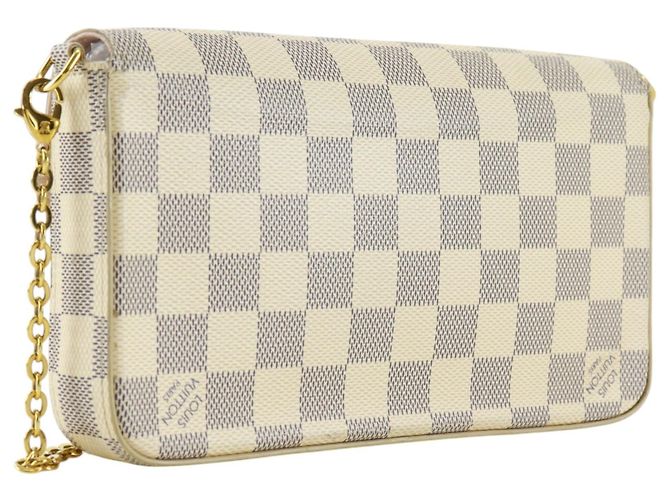 Louis Vuitton Pochette Felicie Damier Large Blanco - vista 3