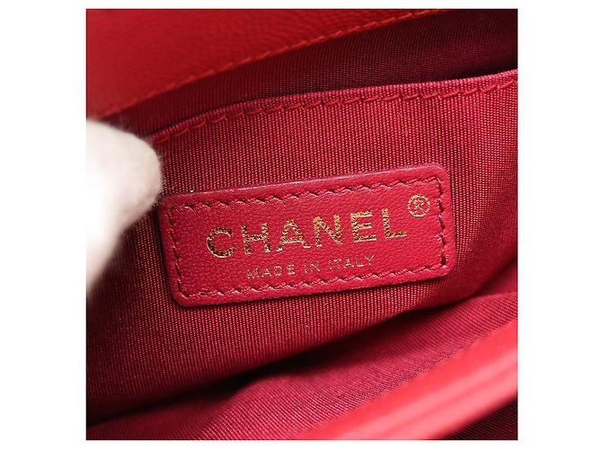 Chanel Lady Coco Flap Quilted Caviar and Suede Small Rosso - vista 6