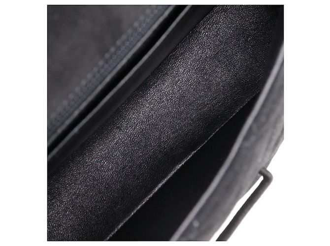 Chanel Vintage Flap Quilted Suede Medium Nero - vista 4