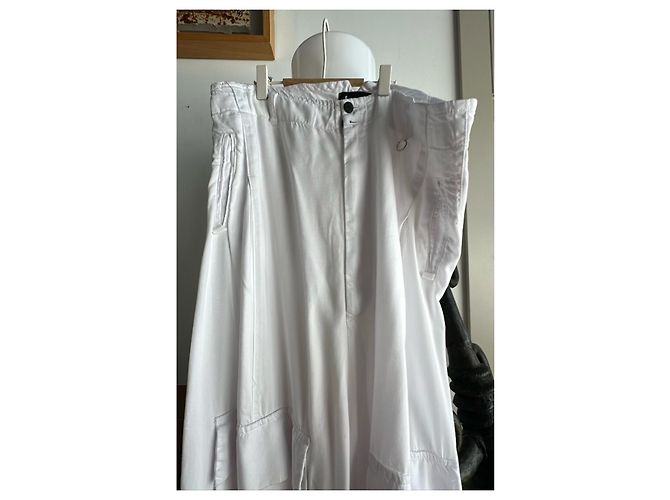 Munthe Plus Simonsen Pantalones Cargo Blancos de Algodón Plu - vista 2