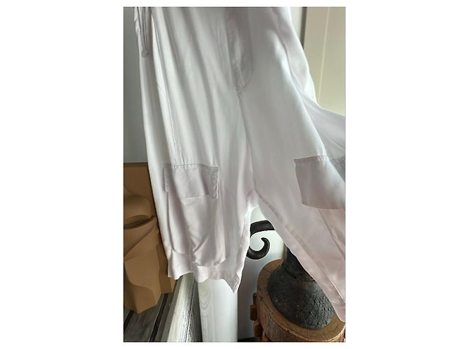 Munthe Plus Simonsen Pantalones Cargo Blancos de Algodón Plu - vista 4