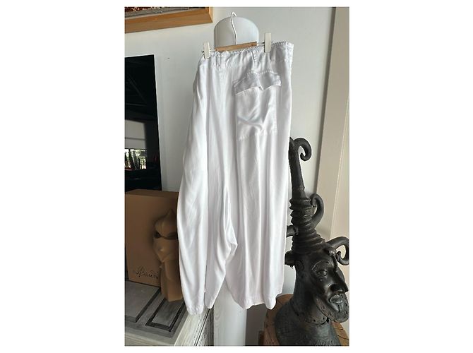 Munthe Plus Simonsen Pantalones Cargo Blancos de Algodón Plu - vista 5