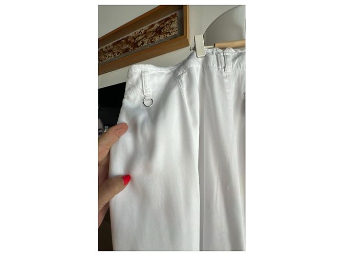 Munthe Plus Simonsen Pantalones Cargo Blancos de Algodón Plu - vista 7