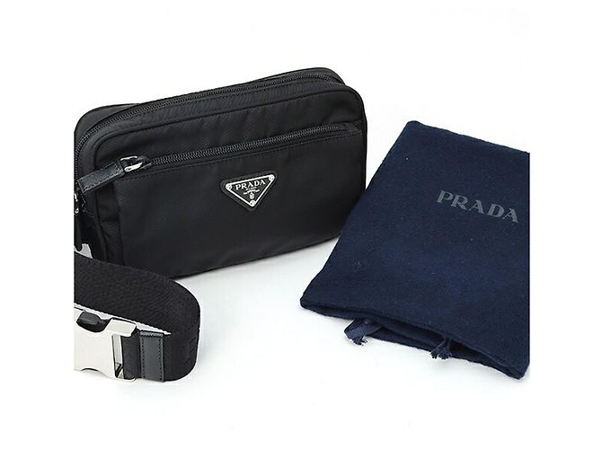 Borsa cintura Prada Re-Nylon x Saffiano Leather Nero - vista 7