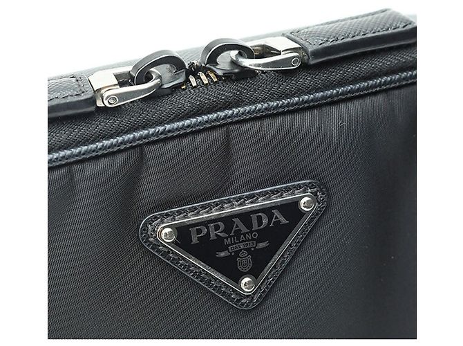 Borsa Prada PRADA Brick Re-Nylon x Saffiano Leather Nero - vista 5