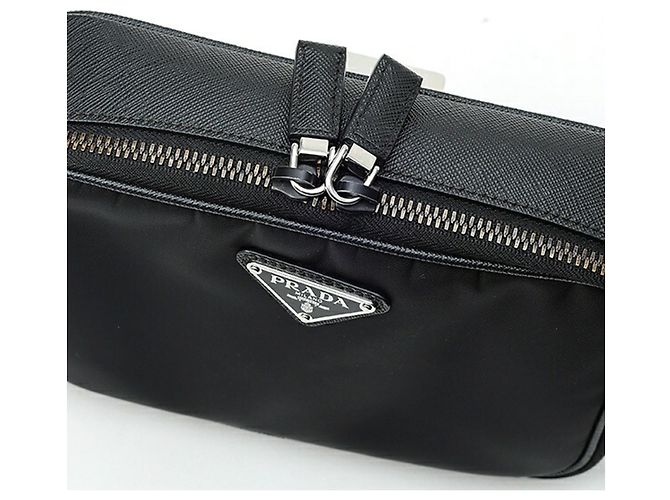 Borsa Prada PRADA Brick Re-Nylon x Saffiano Leather Nero - vista 6