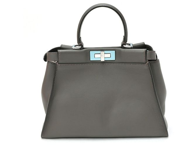 Borsa a spalla Fendi Peekaboo Regular Marrone - vista 3