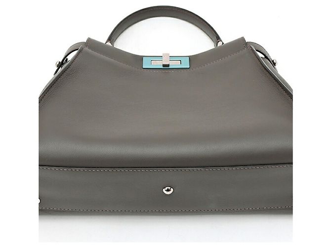 Borsa a spalla Fendi Peekaboo Regular Marrone - vista 4