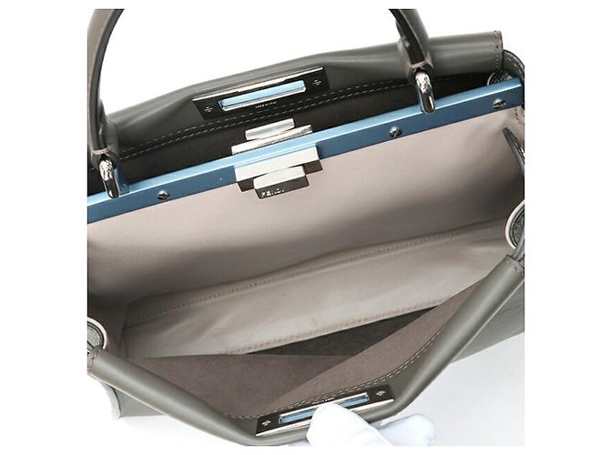 Borsa a spalla Fendi Peekaboo Regular Marrone - vista 7