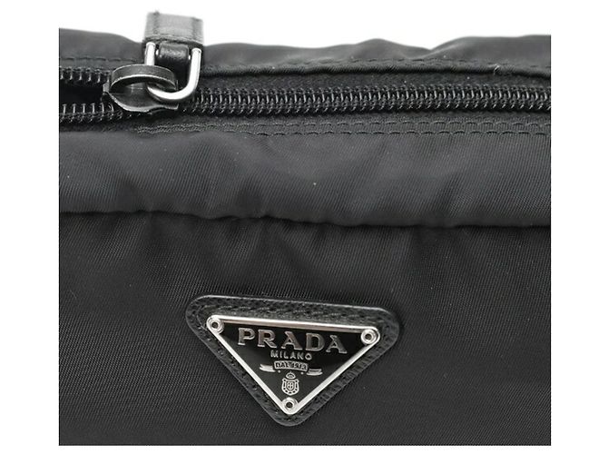Prada Nylon x Saffiano Leather Nessexer Pouch Schwarz - Ansicht 4