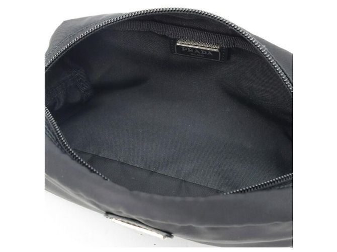 Prada Nylon x Saffiano Leather Nessexer Pouch Schwarz - Ansicht 5