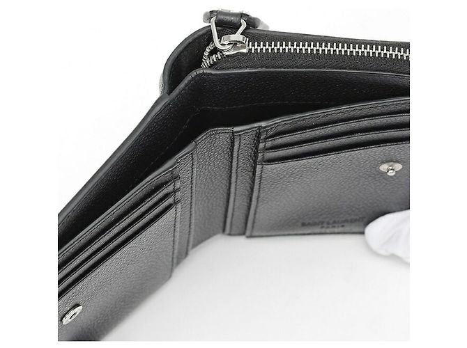 Cartera bi-fold Saint Laurent negra Negro - vista 7